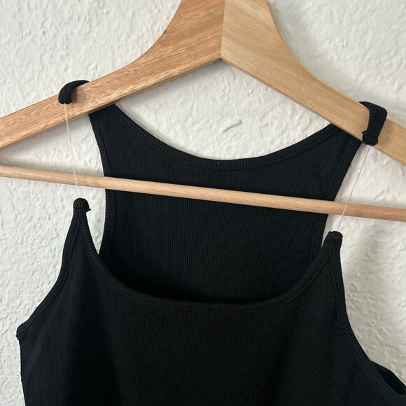 Commense Black Ribbed Tank Top - Picture 5 of 6